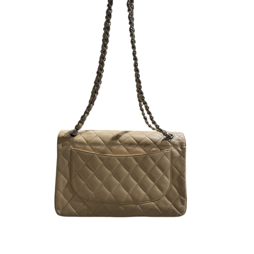 CHANEL LAMB SKIN DOUBLE FLAP BIG MATELASSE 30