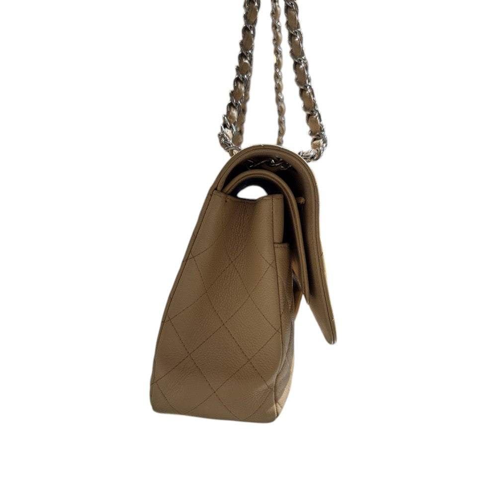 CHANEL LAMB SKIN DOUBLE FLAP BIG MATELASSE 30