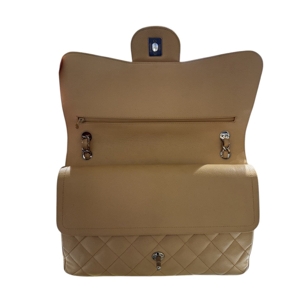 CHANEL LAMB SKIN DOUBLE FLAP BIG MATELASSE 30