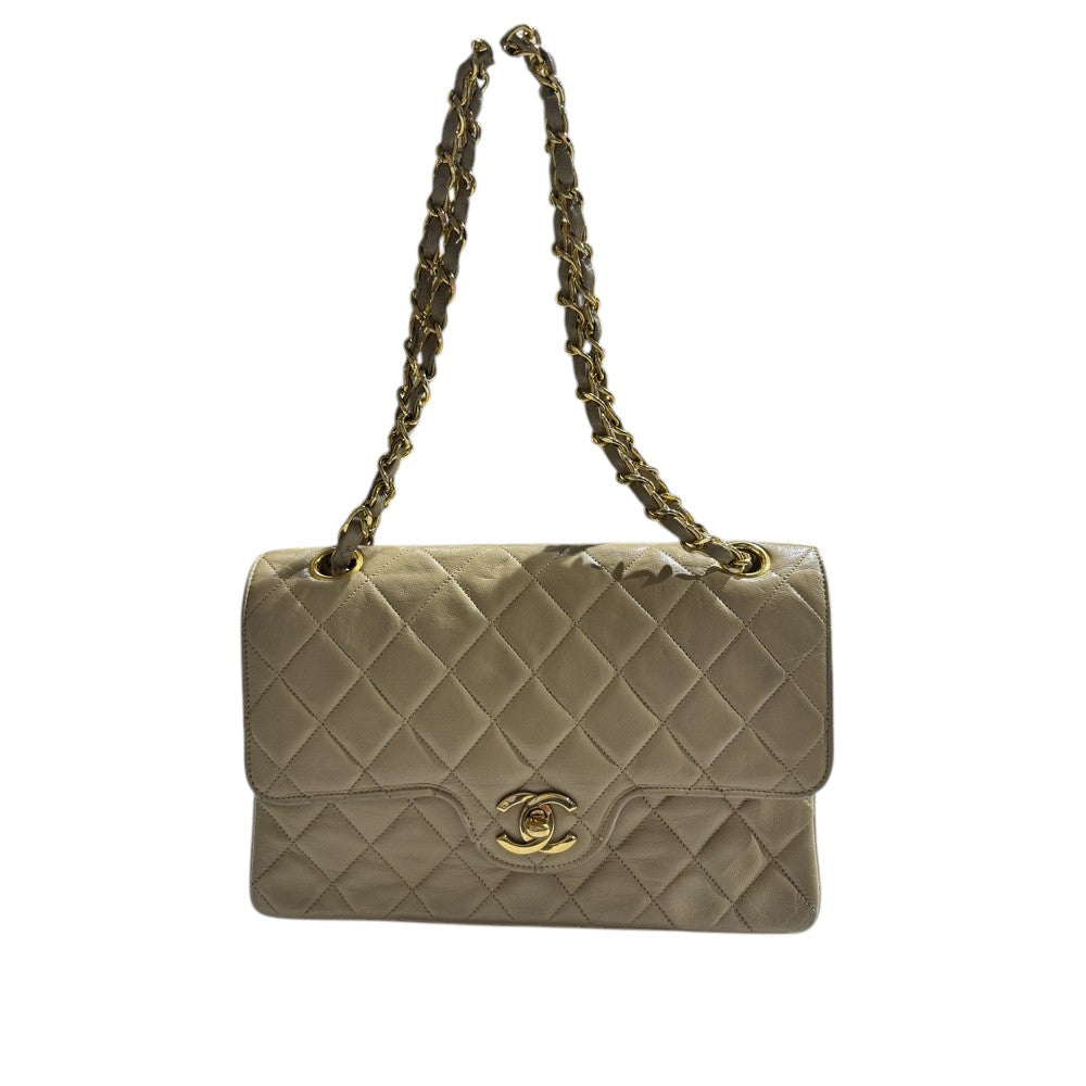 CHANEL DOUBLE FLAP BEIGE