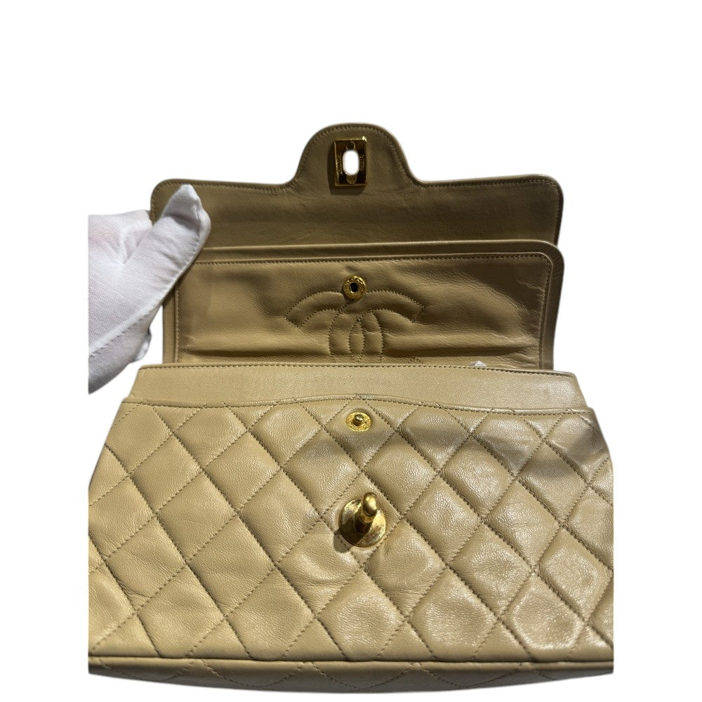 CHANEL DOUBLE FLAP BEIGE
