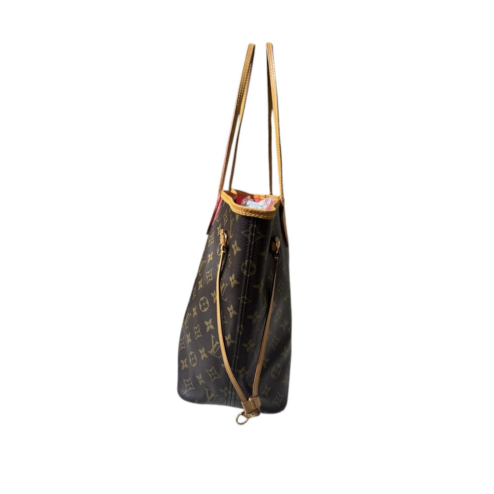 LOUIS VUITTON MONOGRAM V LINE NEVERFULL MM TOTE BAG PINK