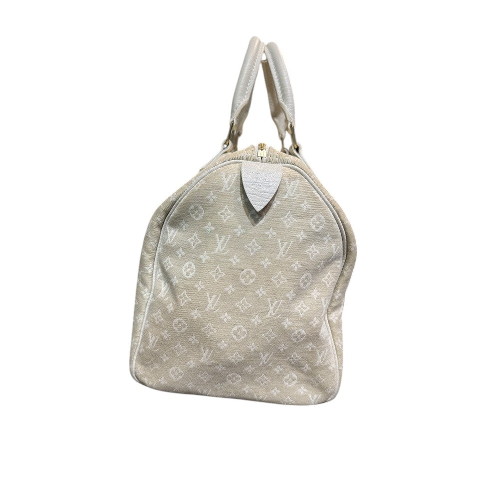 LOUIS VUITTON MONOGRAM MINI LIN SPEEDY 30 WHITE DUNNE