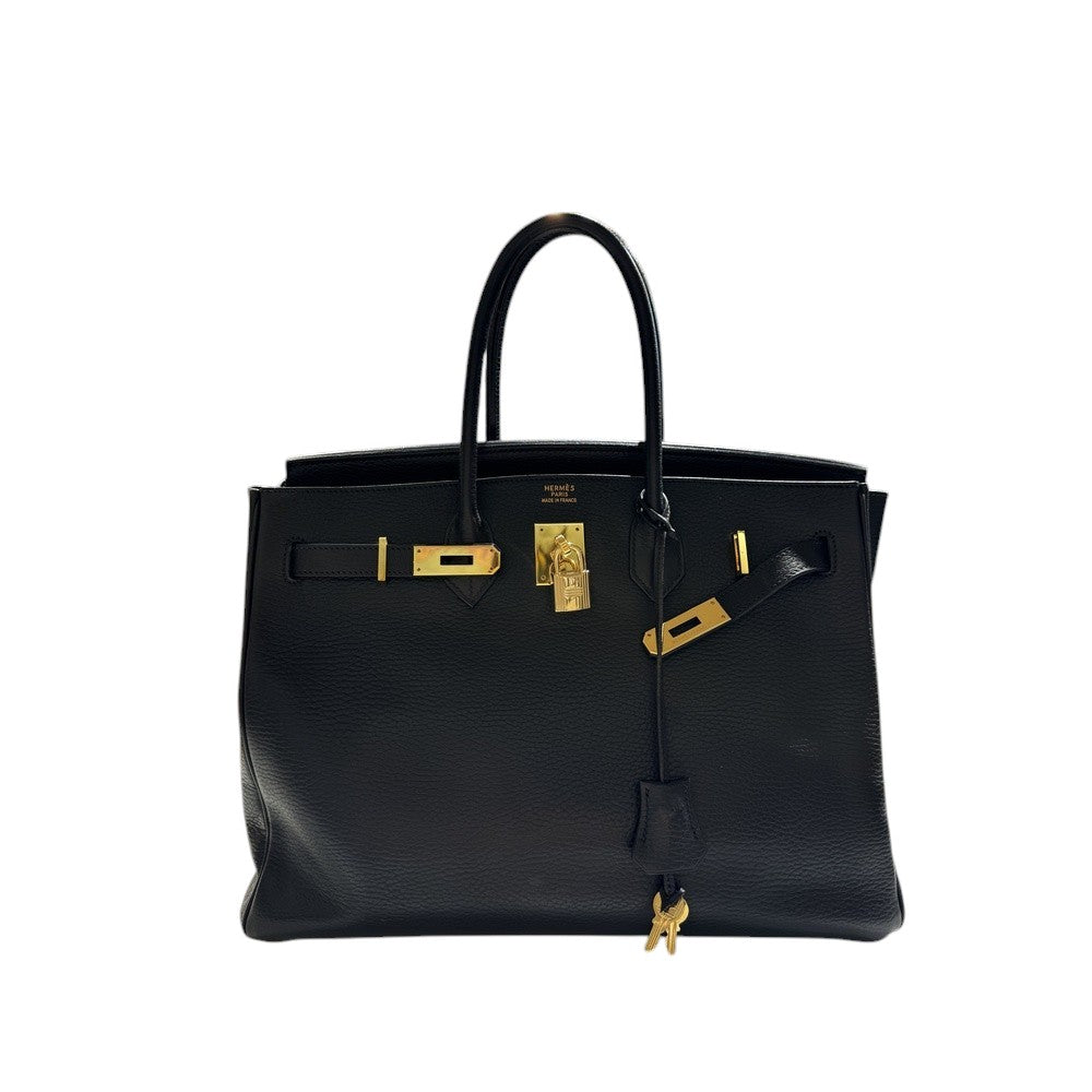 HERMES BIRKIN BAG 35 SCHWARZ GOLD