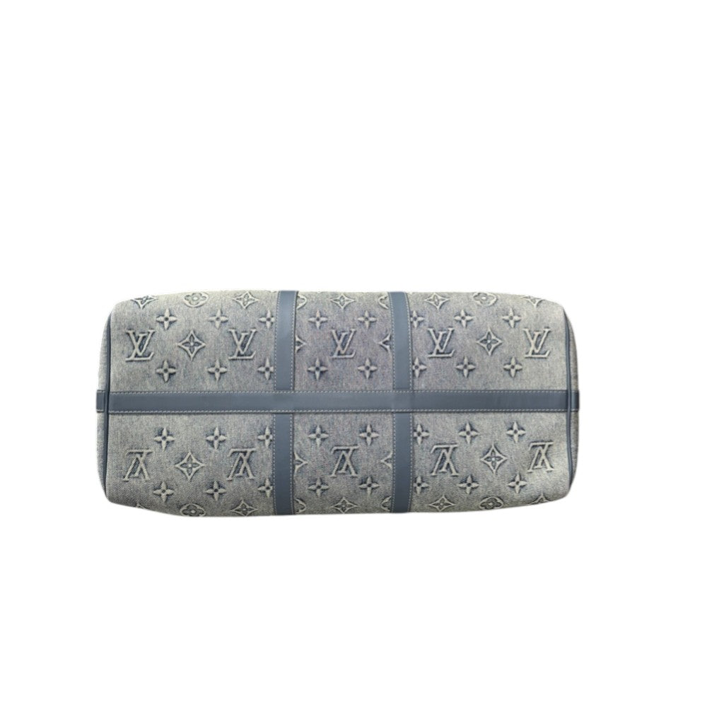 LOUIS VUITTON WASH DENIM KEEPALL BANDOULIERE 50
