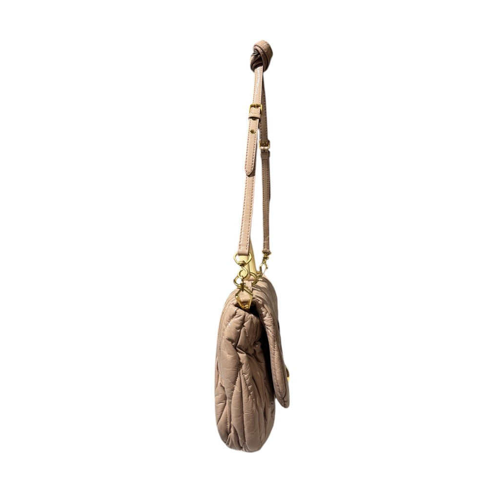 MIU MIU MATELASSE ENAMAL 2WAY BEIGE GOLD