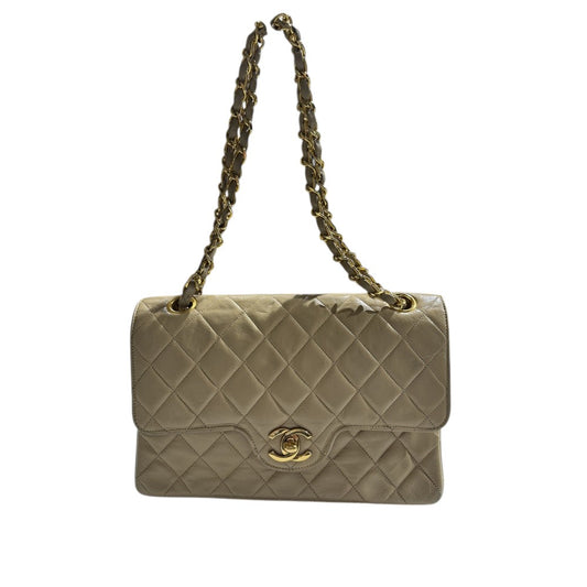 CHANEL DOUBLE FLAP BEIGE