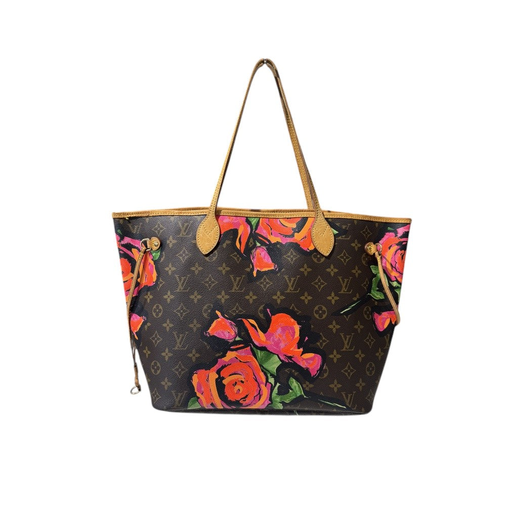 LOUIS VUITTON MONOGRAM ROSE NEVERFULL MM TOTE BAG
