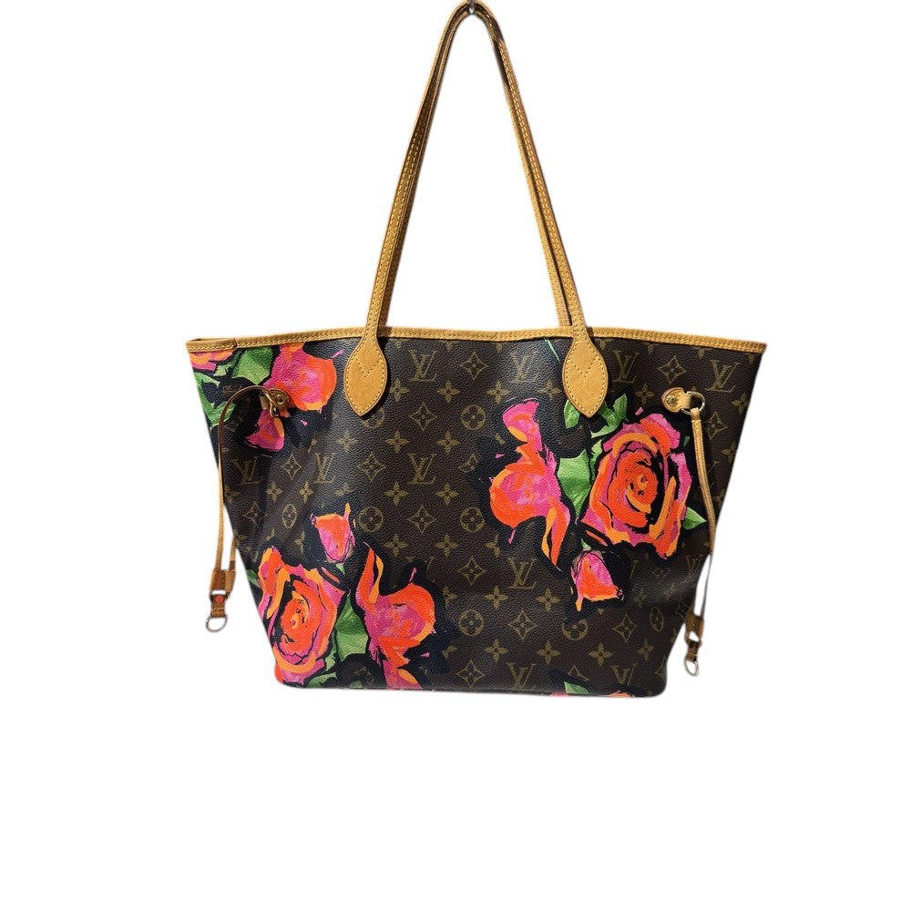 LOUIS VUITTON MONOGRAM ROSE NEVERFULL MM TOTE BAG