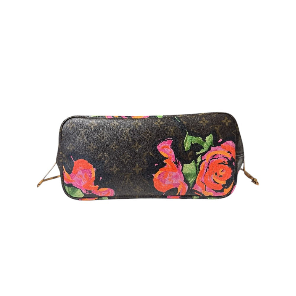 LOUIS VUITTON MONOGRAM ROSE NEVERFULL MM TOTE BAG