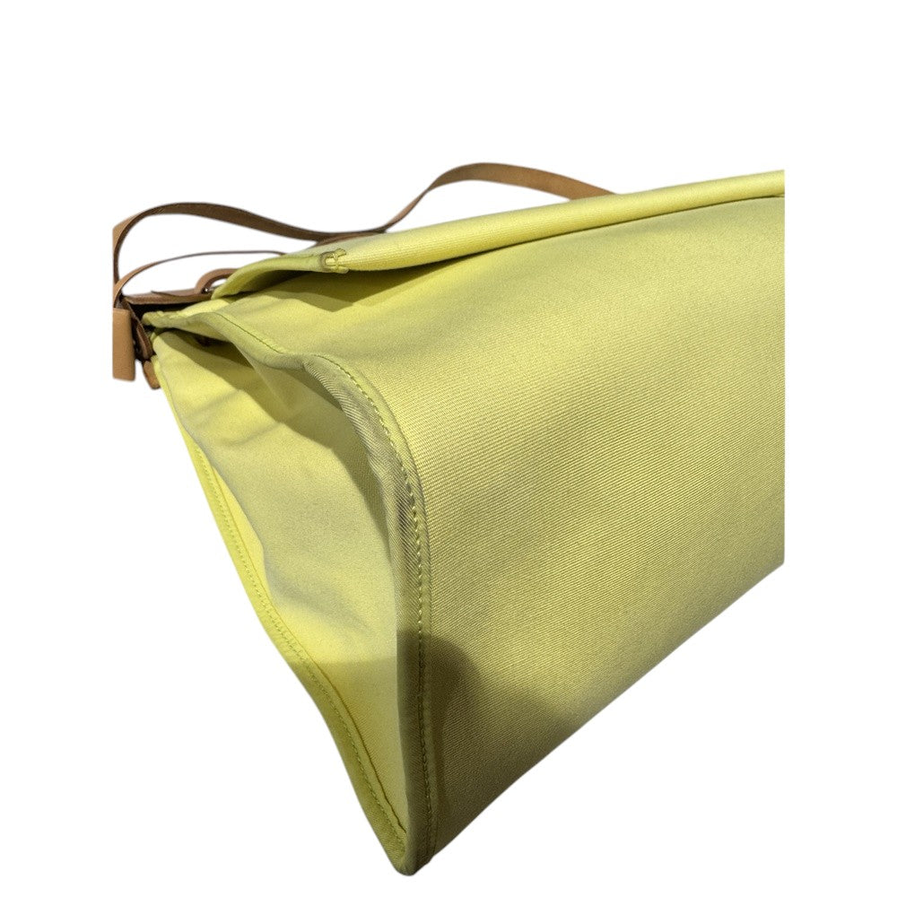 HERMES HERBAG ZIP MM YELLOW SILVER