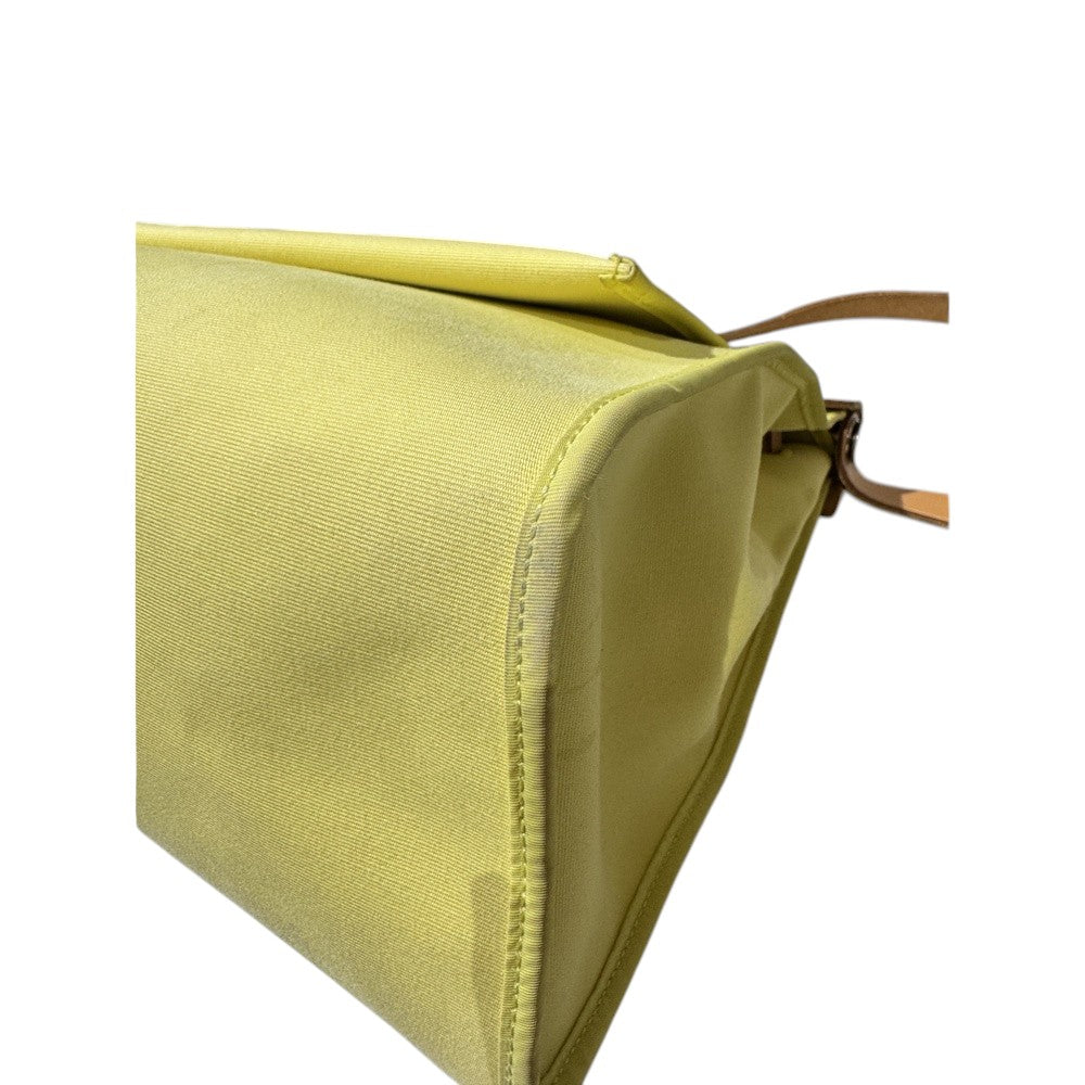 HERMES HERBAG ZIP MM YELLOW SILVER