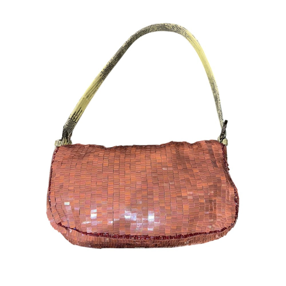 FENDI PEACH SEQUIN BAGUETTE BAG