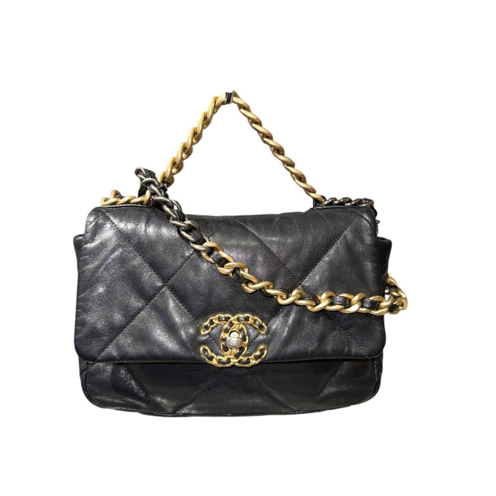 CHANEL 19 LAMBSKIN BLACK