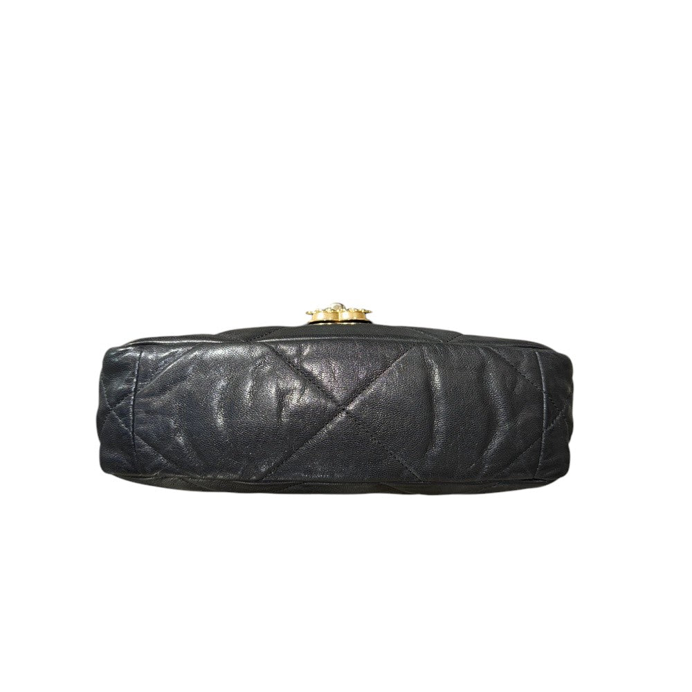 CHANEL 19 LAMBSKIN BLACK