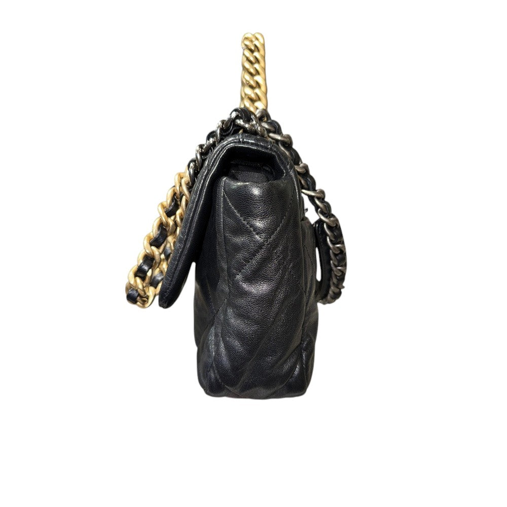 CHANEL 19 LAMBSKIN BLACK
