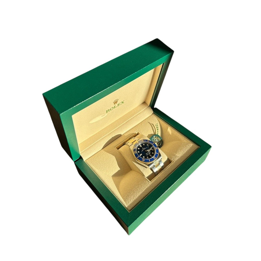 Rolex Submariner Stahl/Gold mit blauem Zifferblatt