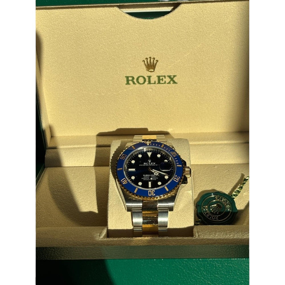 Rolex Submariner Stahl/Gold mit blauem Zifferblatt