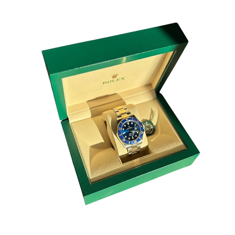 Rolex Submariner Stahl/Gold mit blauem Zifferblatt
