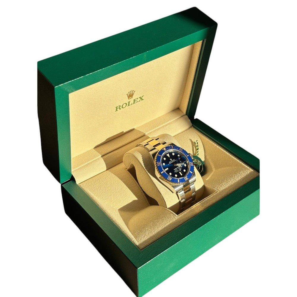 Rolex Submariner Stahl/Gold mit blauem Zifferblatt