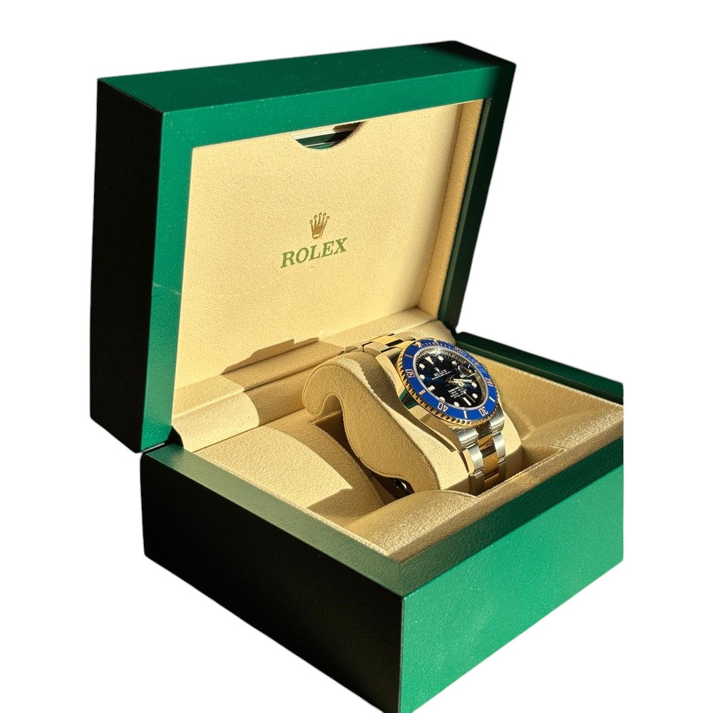 Rolex Submariner Stahl/Gold mit blauem Zifferblatt