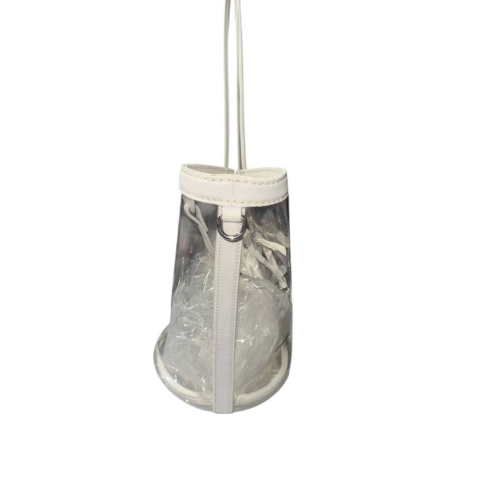 PRADA TOTE BAG VINYL CANVAS WHITE