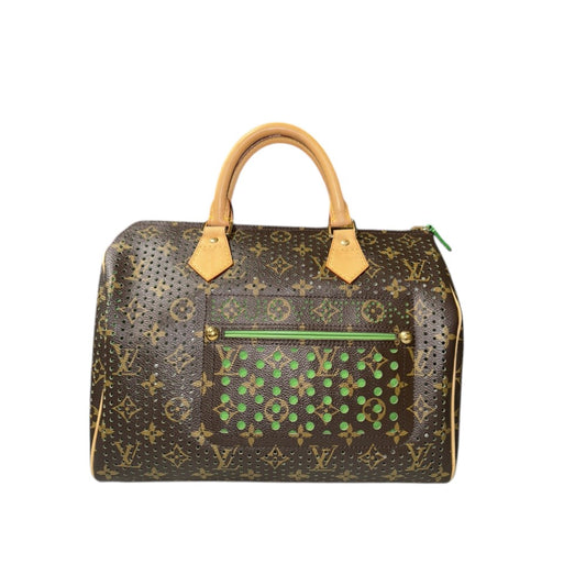 LOUIS VUITTON SPEEDY 30 PERFORIERT GRÜN
