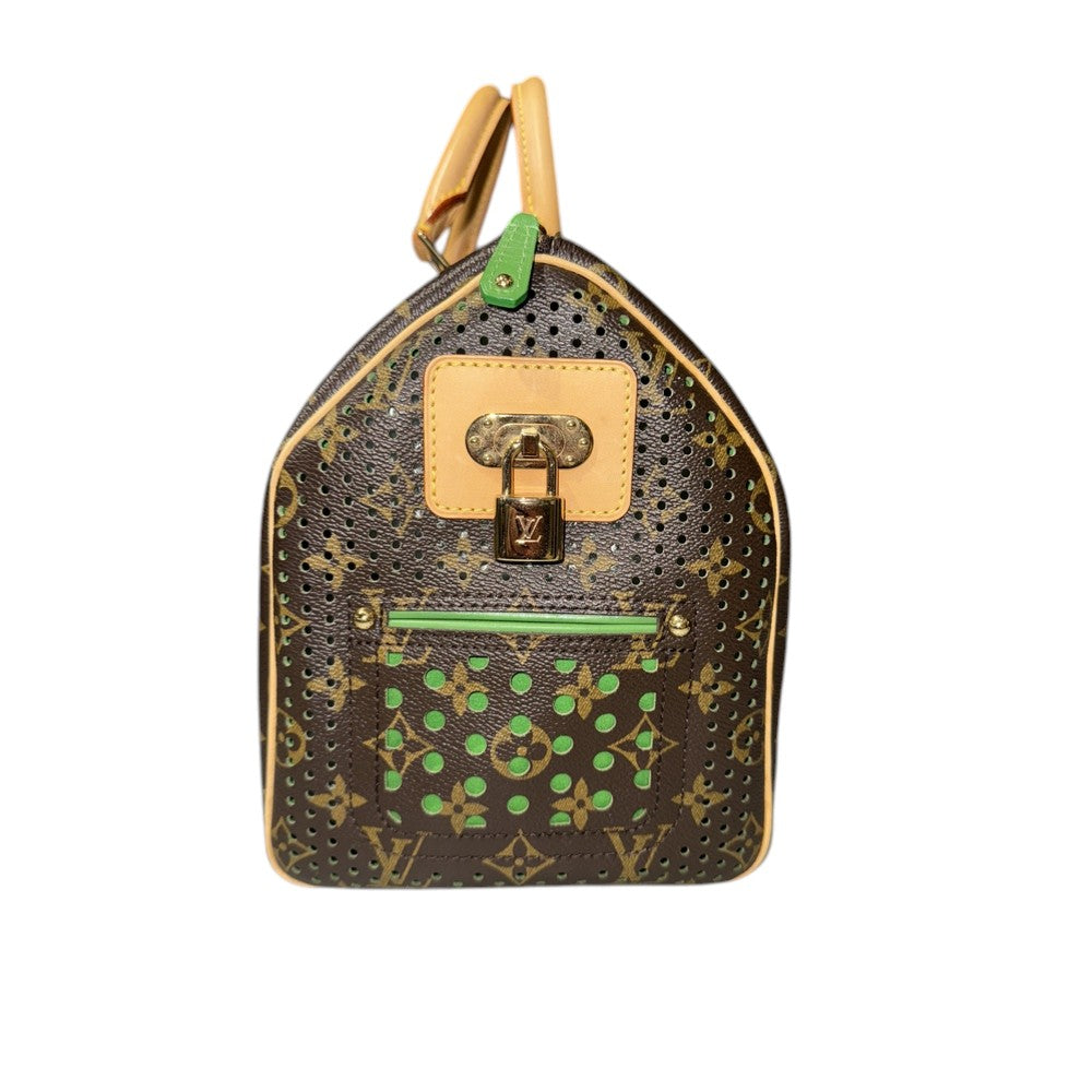 LOUIS VUITTON SPEEDY 30 PERFORIERT GRÜN