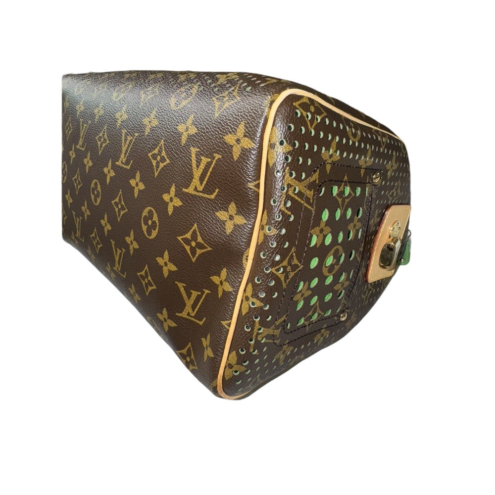 LOUIS VUITTON SPEEDY 30 PERFORIERT GRÜN
