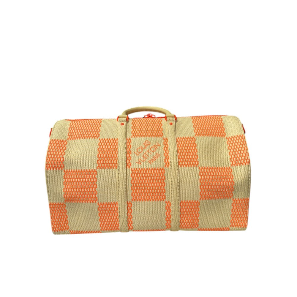 LOUIS VUITTON KEEPALL 50 RAFFIA ORANGE