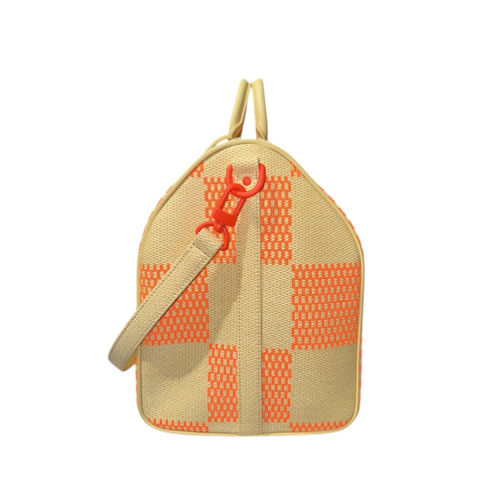 LOUIS VUITTON KEEPALL 50 RAFFIA ORANGE