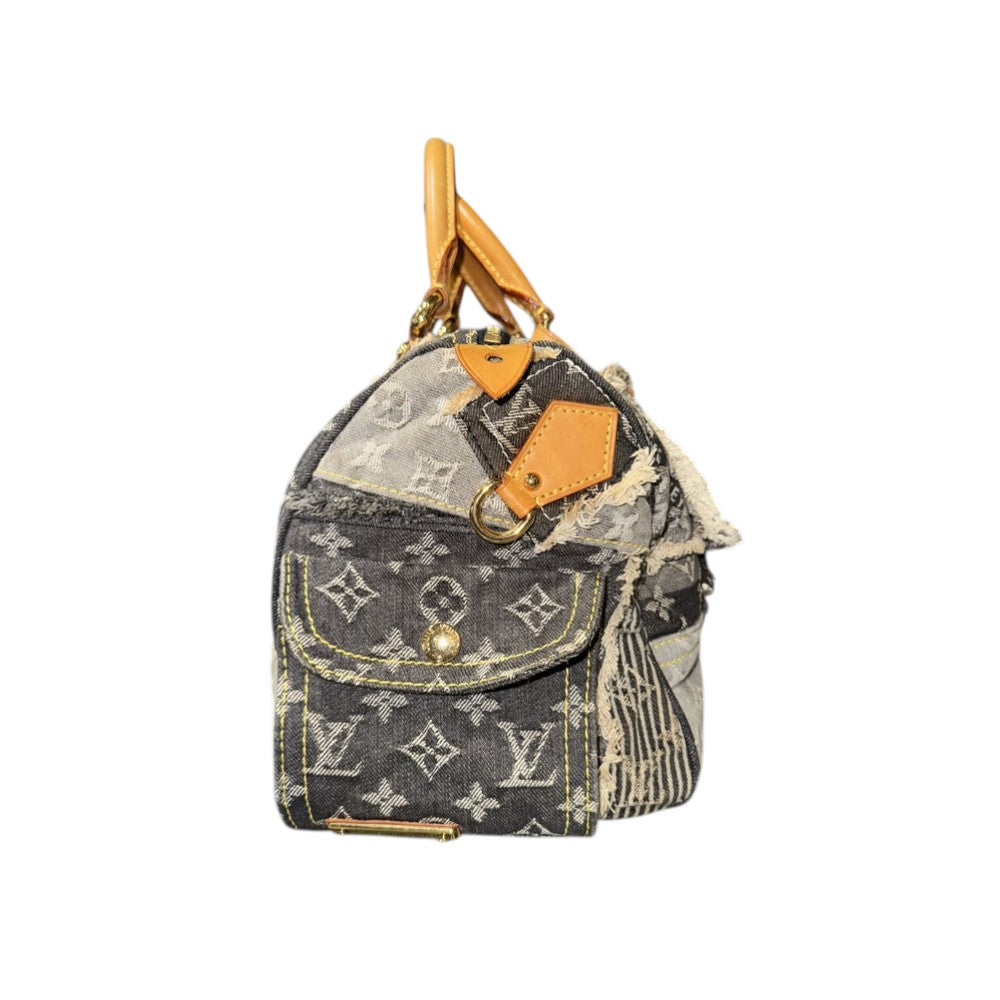 LOUIS VUITTON SPEEDY PATCHWORK DENIM 30
