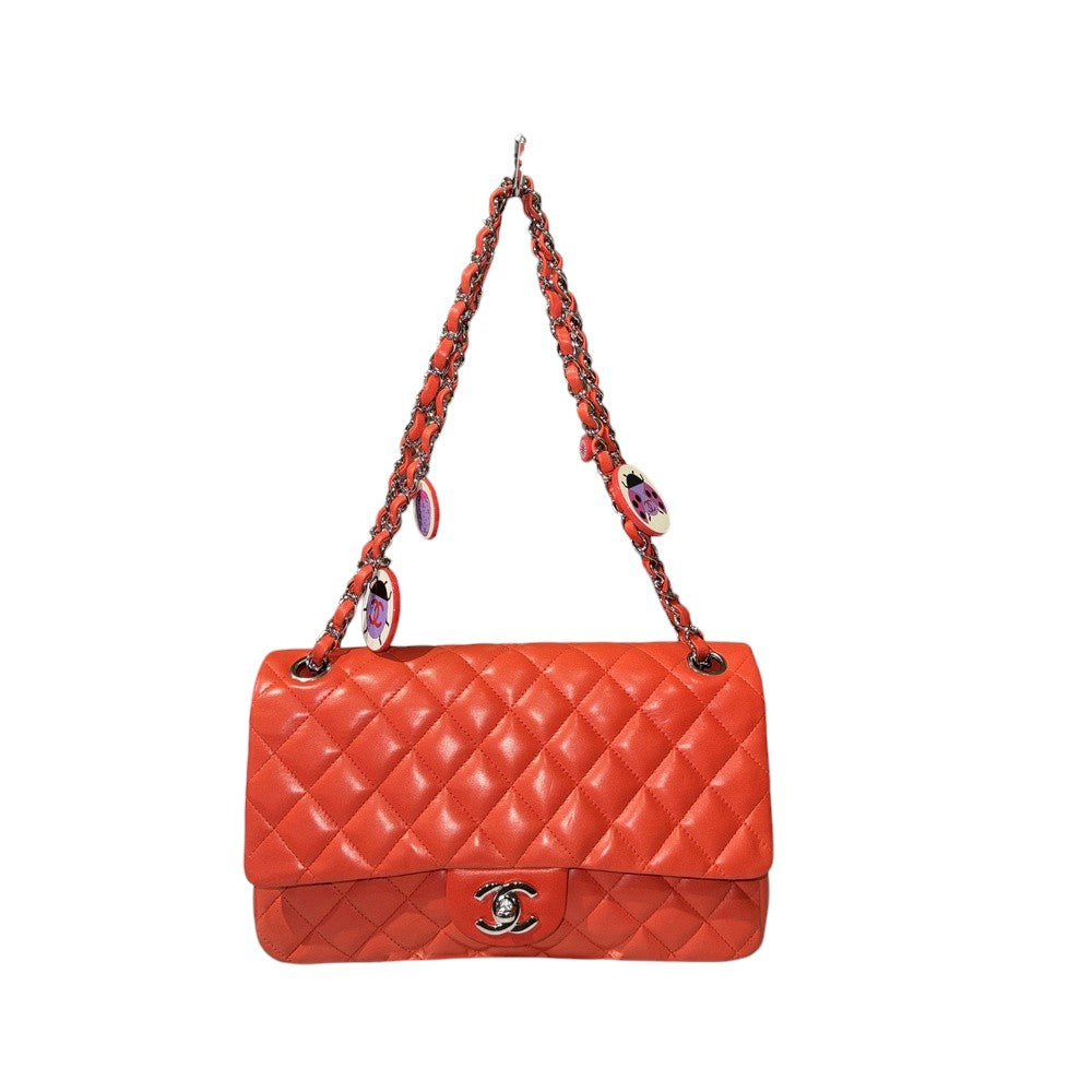 CHANEL MATELASSE 25 LADYBUG SINGLE FLAP CHAIN BAG LAMB SKIN