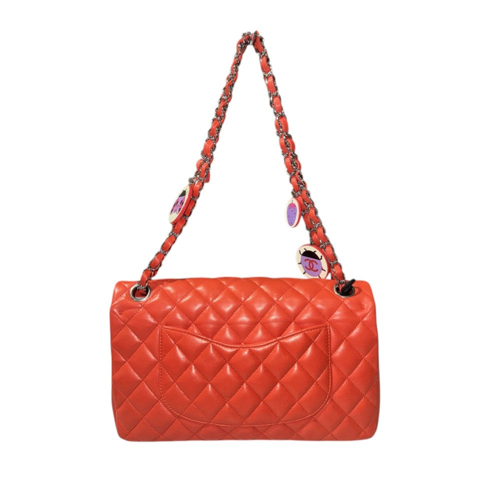 CHANEL MATELASSE 25 LADYBUG SINGLE FLAP CHAIN BAG LAMB SKIN