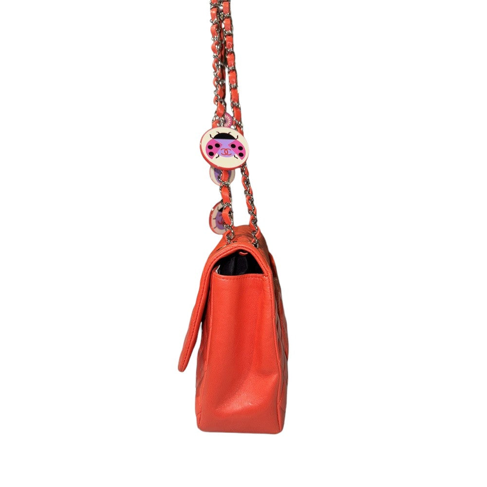 CHANEL MATELASSE 25 LADYBUG SINGLE FLAP CHAIN BAG LAMB SKIN