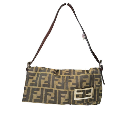 Fendi Zucca Canvas Mamma Baguette Shoulder Bag