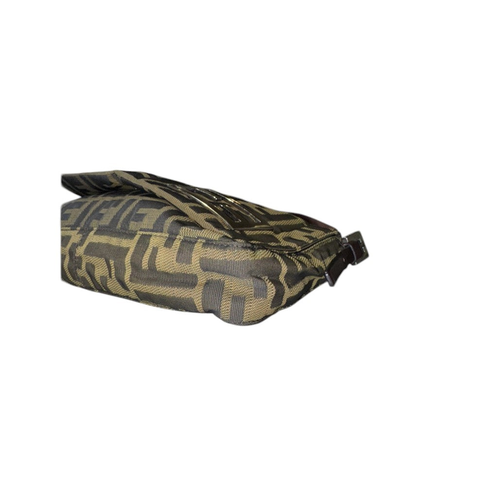 Fendi Zucca Canvas Mamma Baguette Shoulder Bag