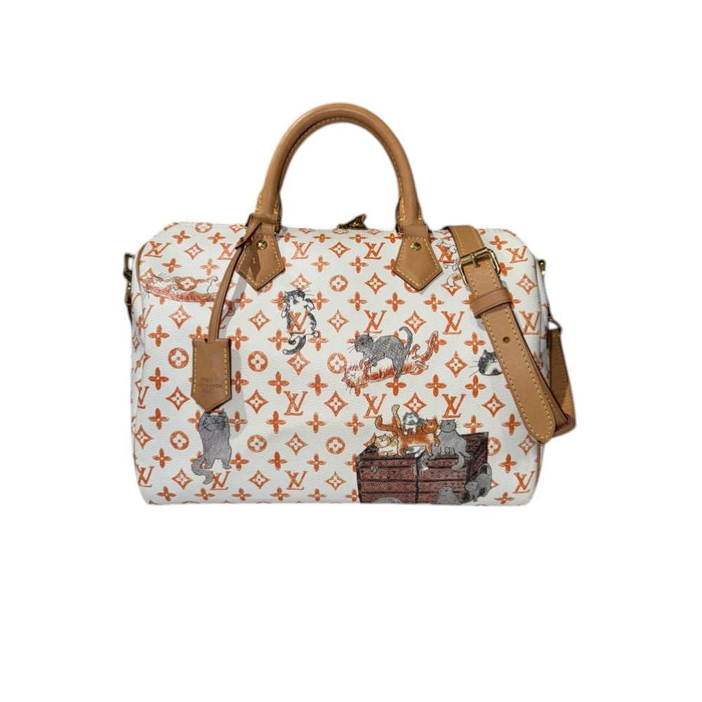 LOUIS VUITTON SPEEDY CATOGRAM BANDOULIERE 30 WEISS