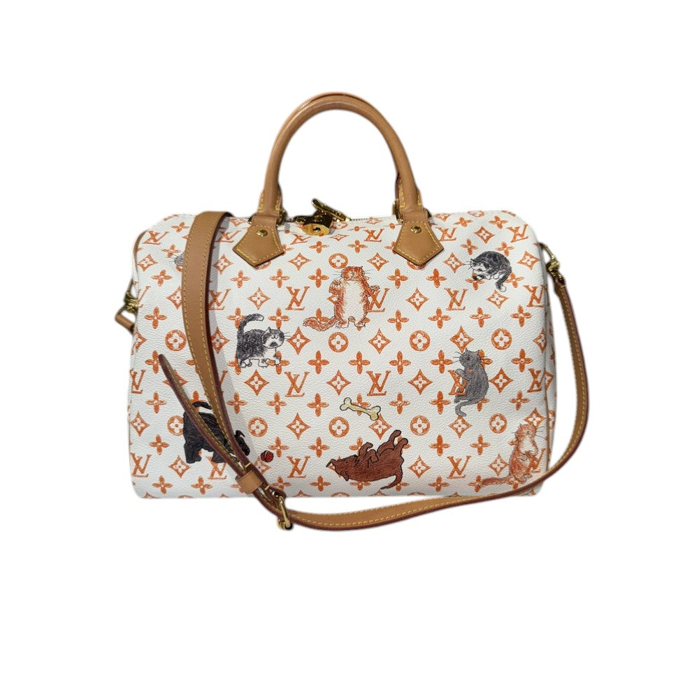 LOUIS VUITTON SPEEDY CATOGRAM BANDOULIERE 30 WEISS
