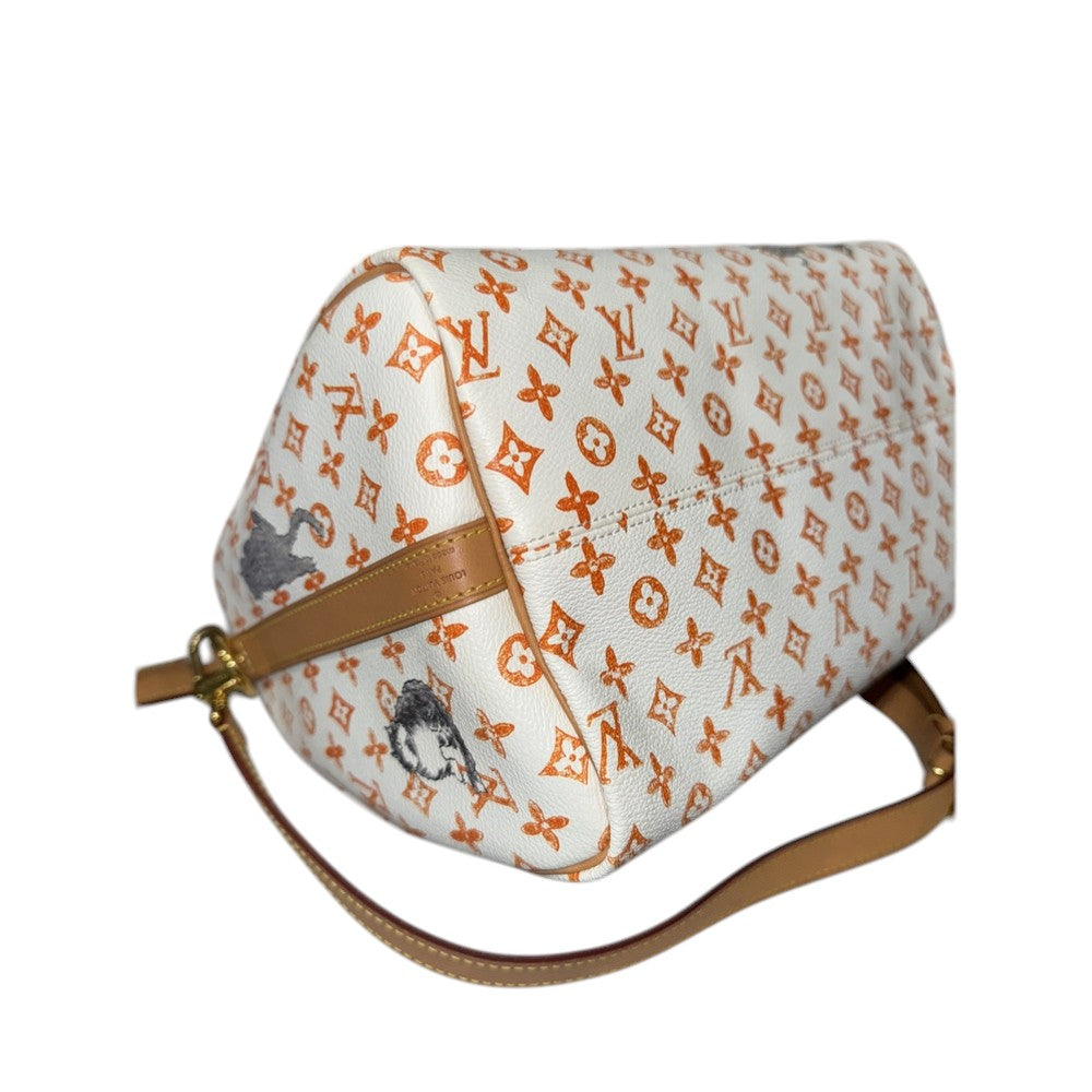 LOUIS VUITTON SPEEDY CATOGRAM BANDOULIERE 30 WEISS