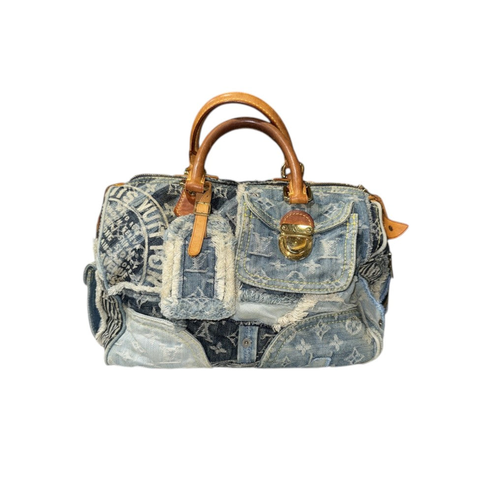 LOUIS VUITTON SPEDDY 30  DENIM PATCHWORK