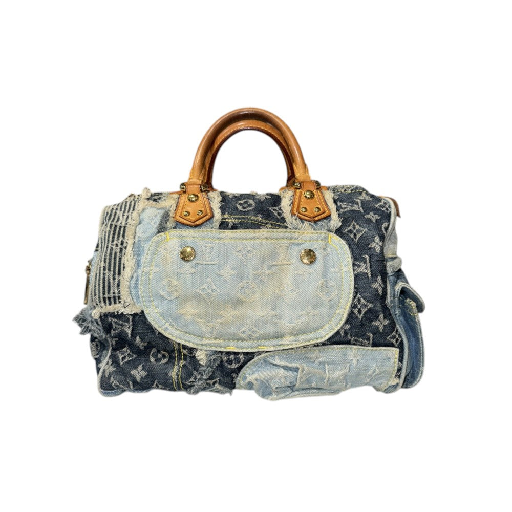 LOUIS VUITTON SPEDDY 30  DENIM PATCHWORK