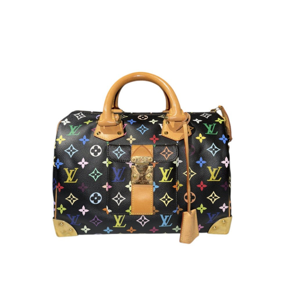 LOUIS VUITTON SPEEDY 30 MULTICOLOR SCHWARZ TAKASHI