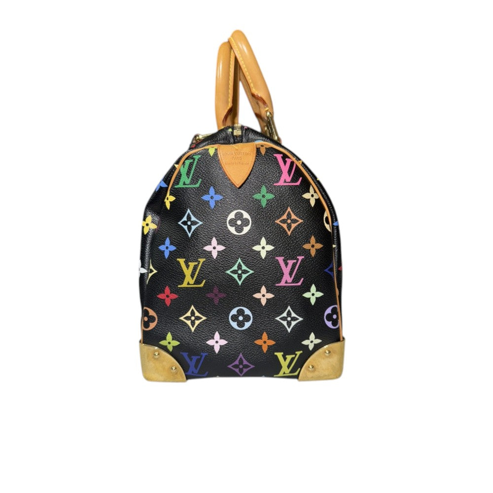 LOUIS VUITTON SPEEDY 30 MULTICOLOR SCHWARZ TAKASHI