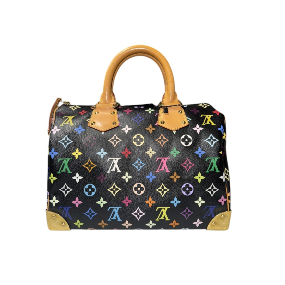 LOUIS VUITTON SPEEDY 30 MULTICOLOR SCHWARZ TAKASHI